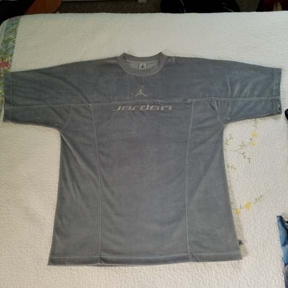 Nike Air Jordan 17 COOL GRAY Velour Sweatshirt and Pants - Picture 2 of 16